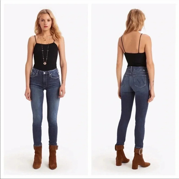 Mother the looker crop in on the edge skinny denim - Picture 1 of 16